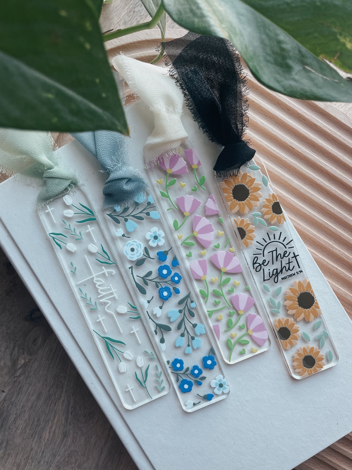 Blue Floral Bookmark | Acrylic