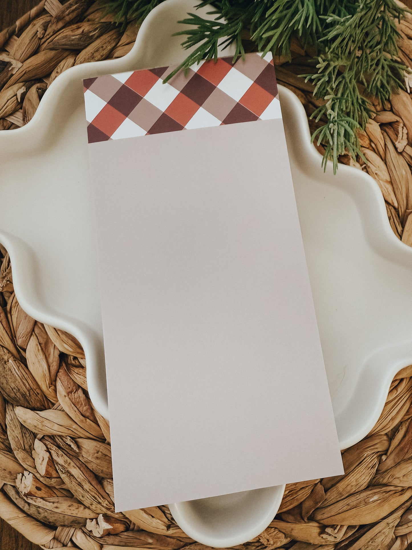 Notepad | Burgundy Plaid