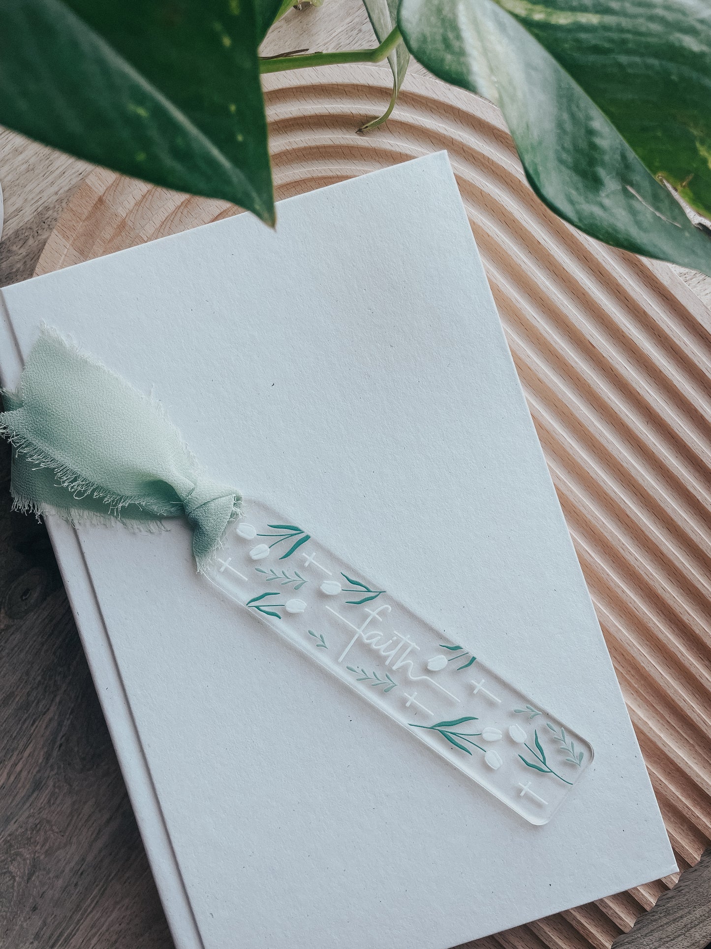 Faith + Tulips Bookmark | Acrylic