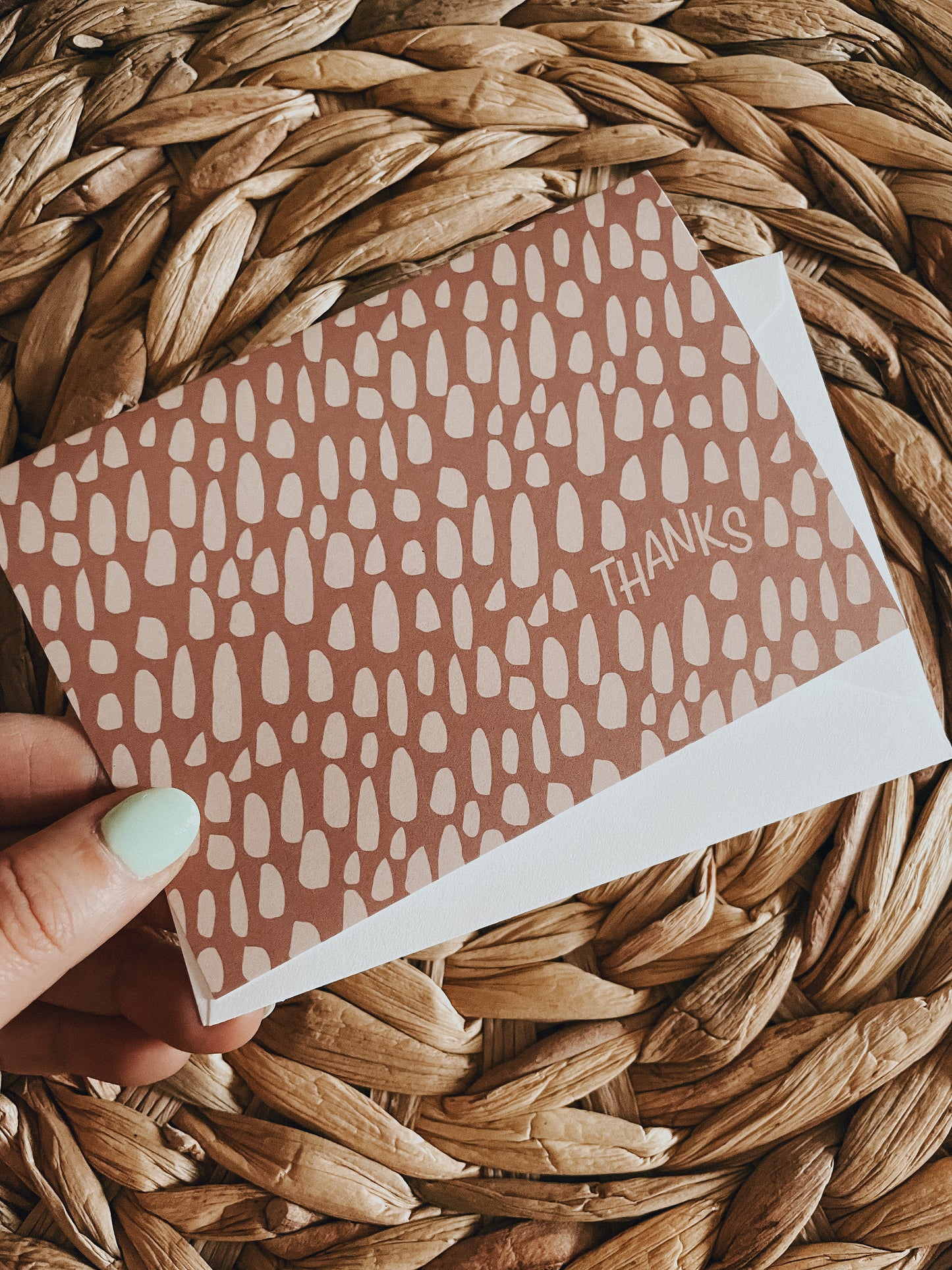 pink dash thanks | Notecard Set