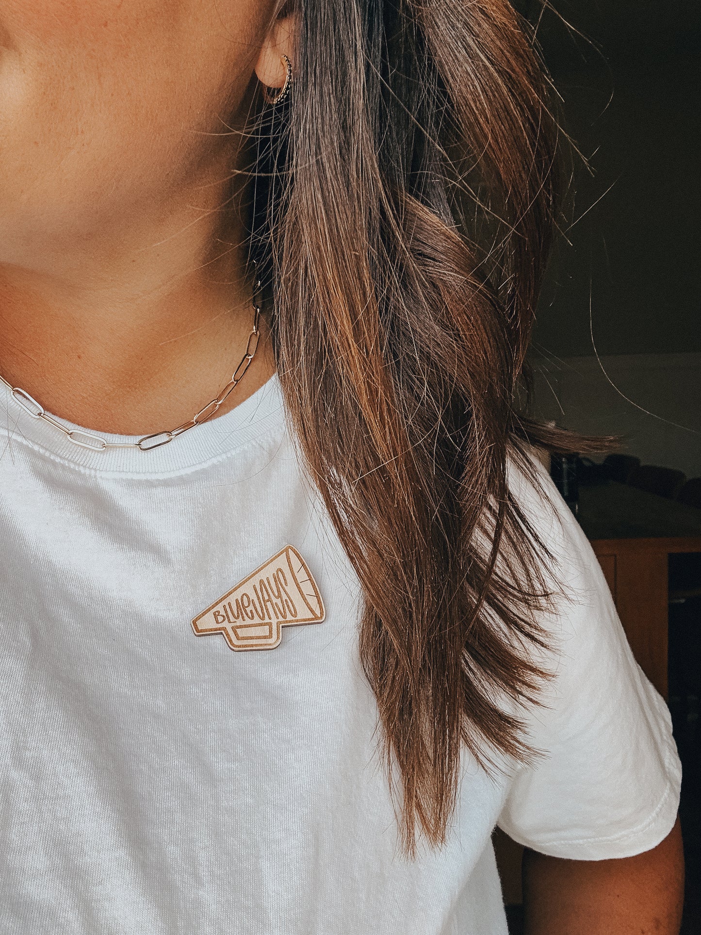Cheer Button | Wood Pin