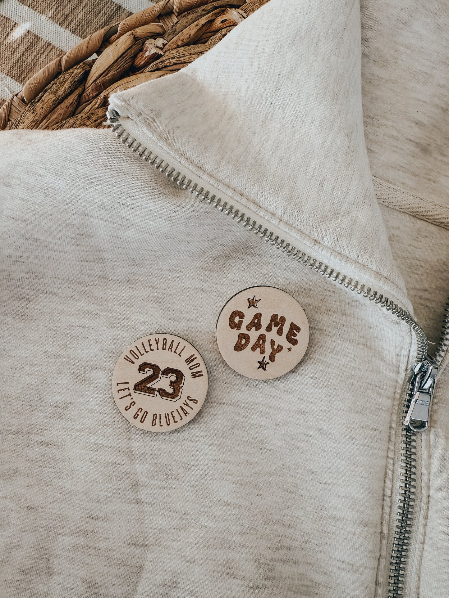 Team Number Button | Wood Pin