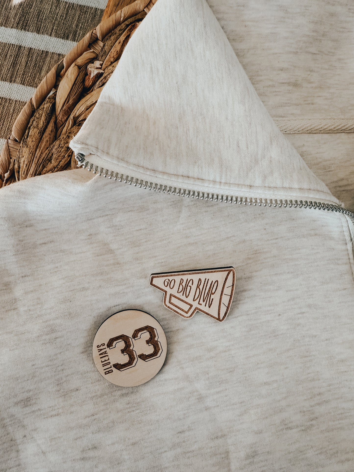 Jersey Button | Wood Pin