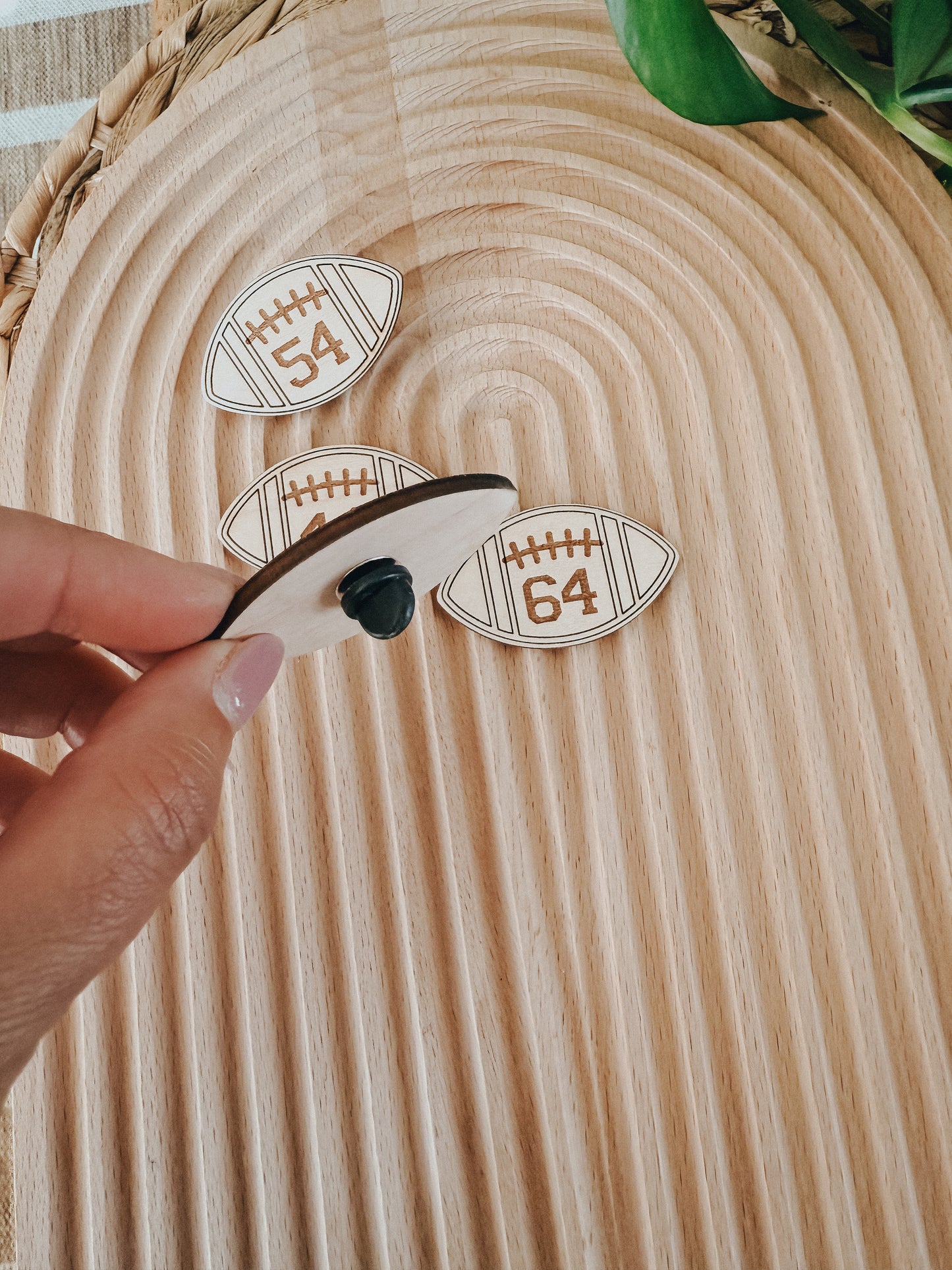 Team Spirit Button | Wood Pin
