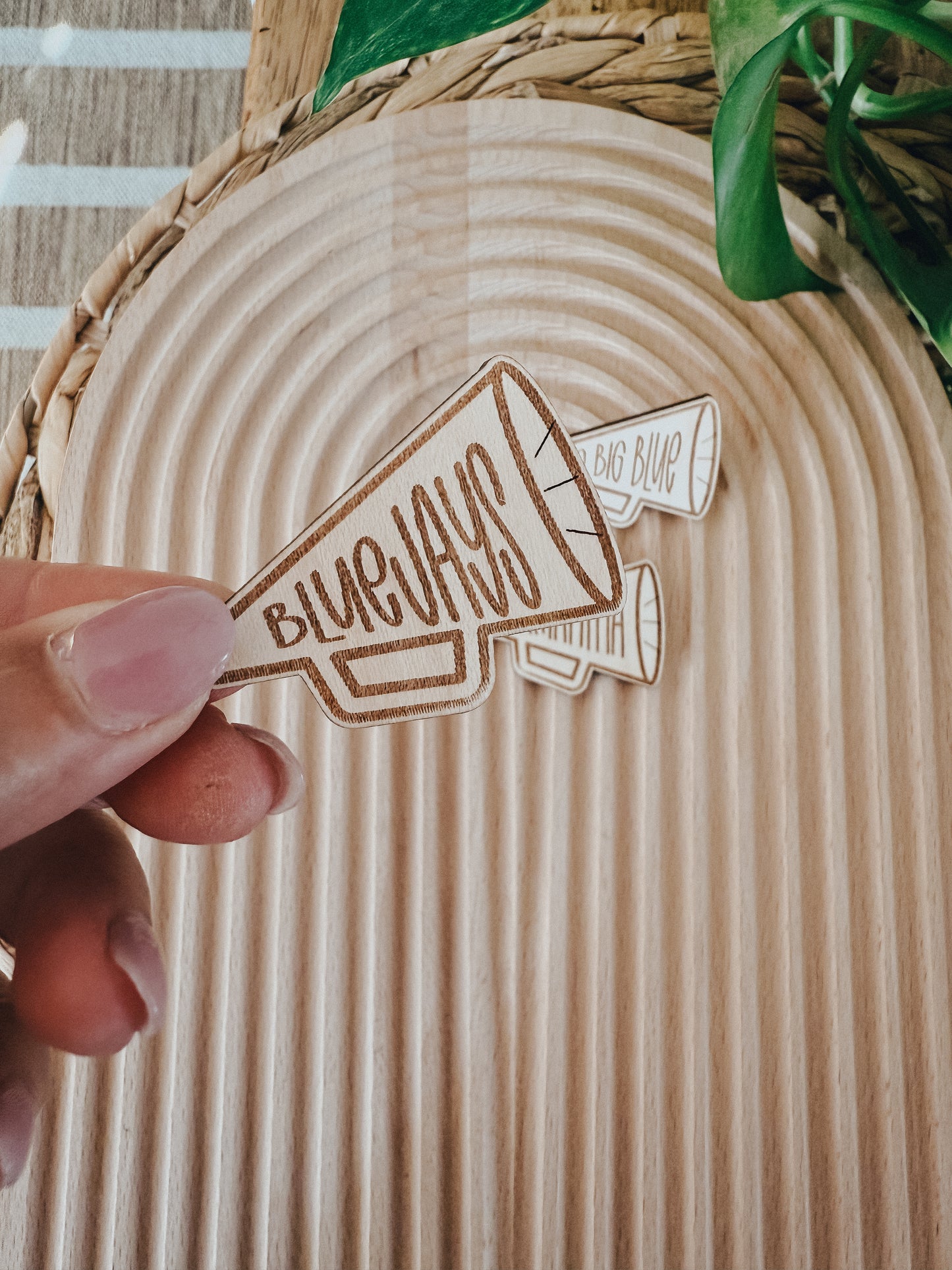Cheer Button | Wood Pin