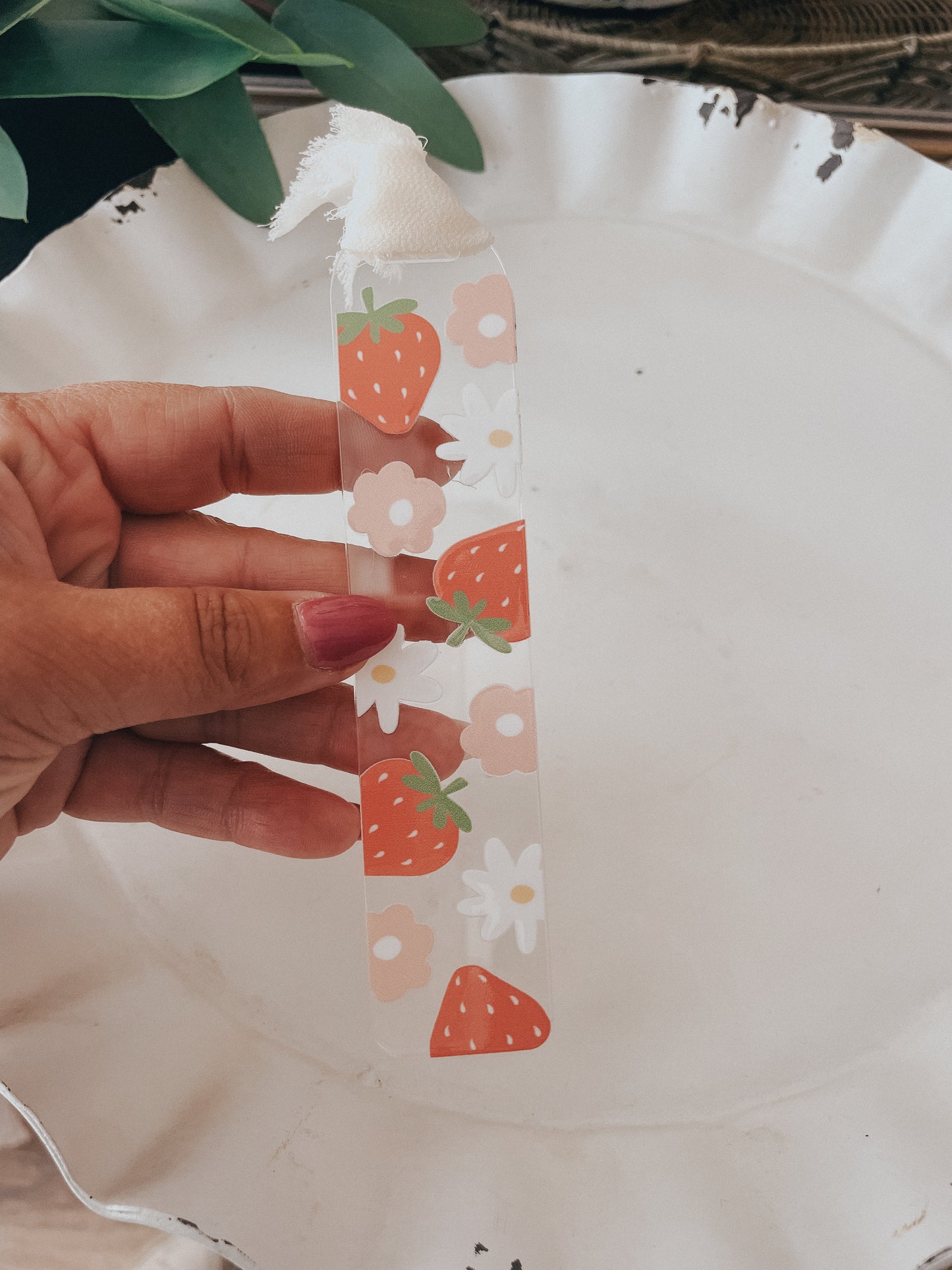 Strawberries Bookmark | Acrylic