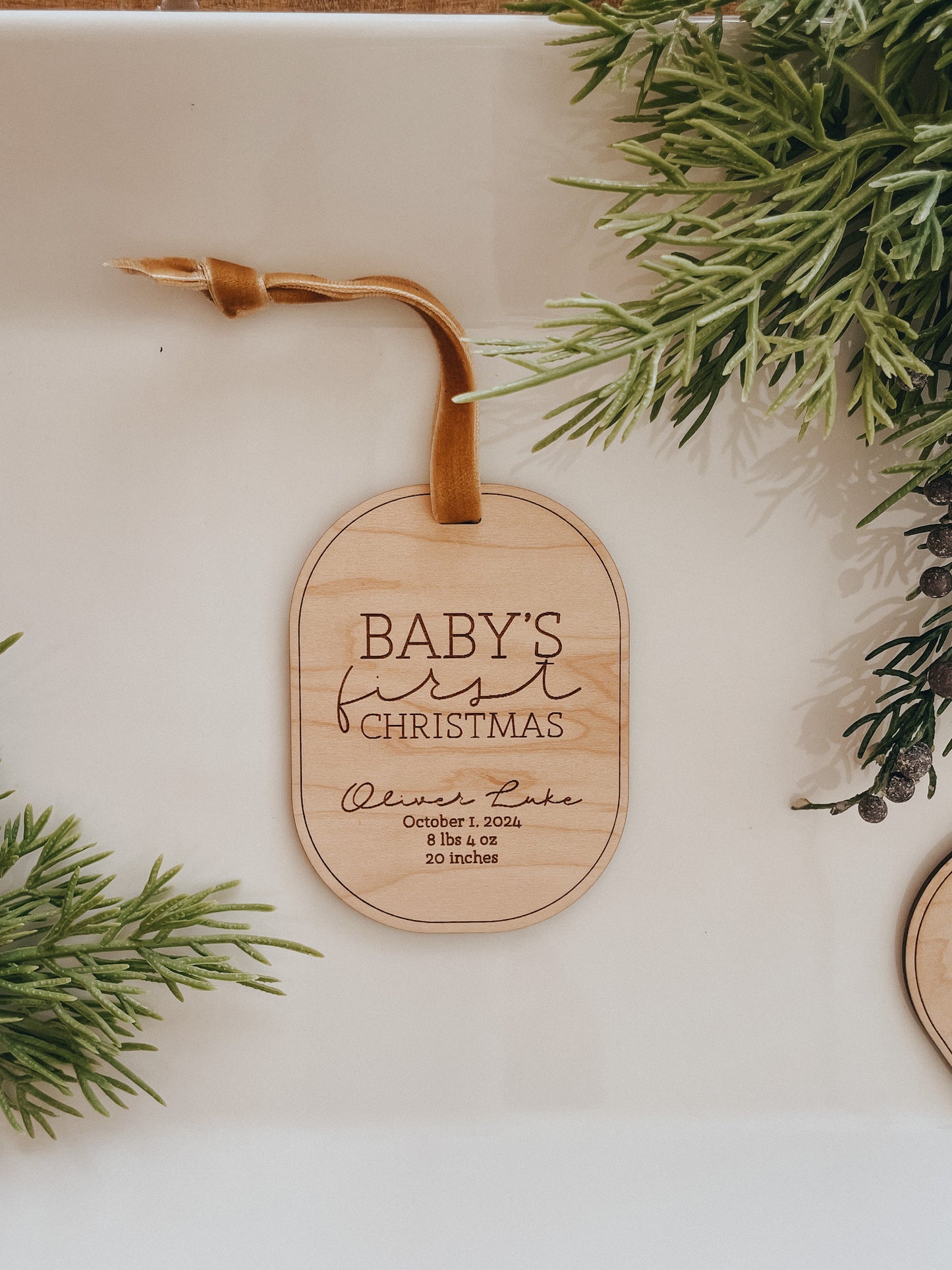 New Baby Arched Oval | Ornament