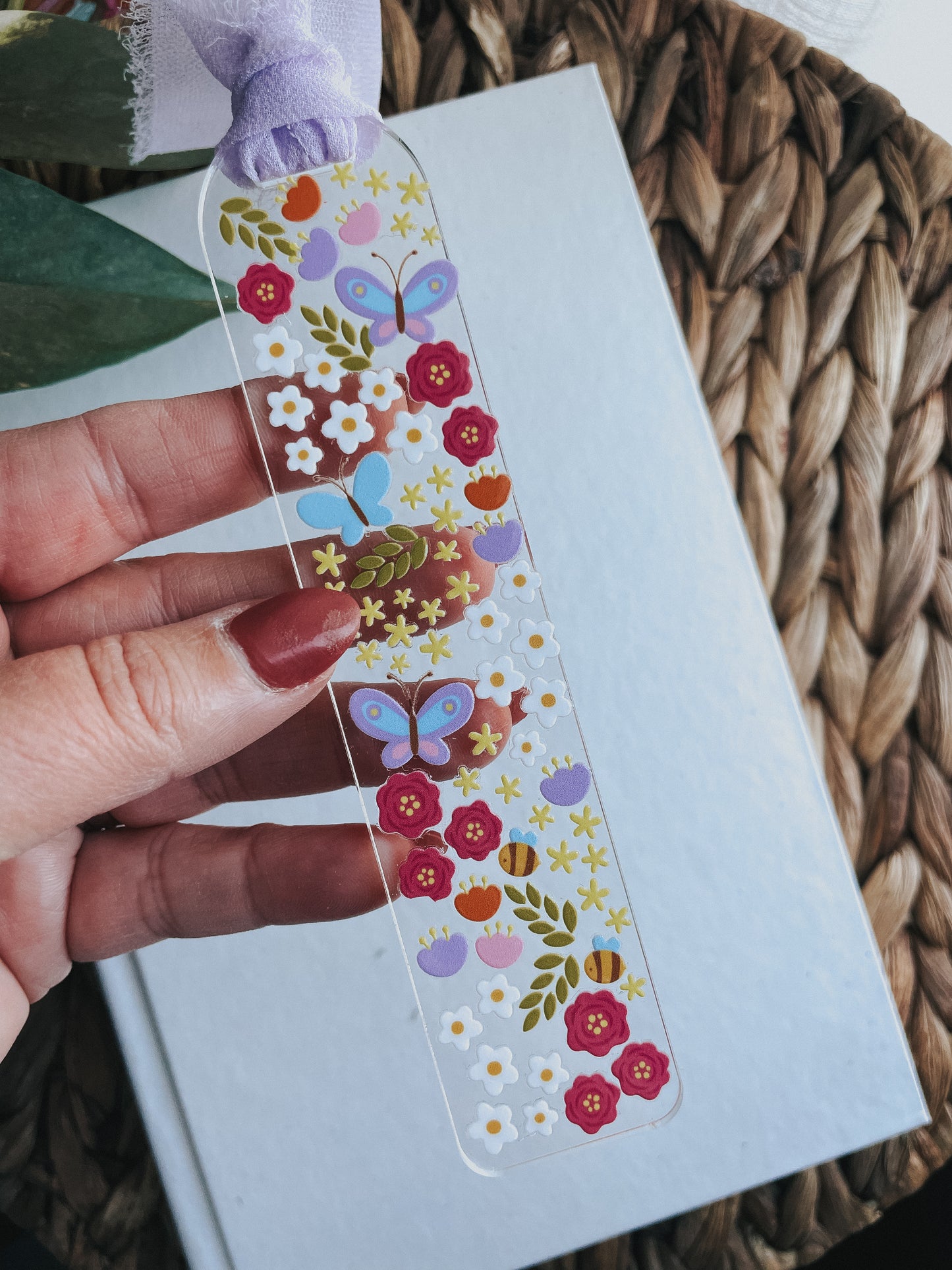 Floral Cluster Bookmark | Acrylic