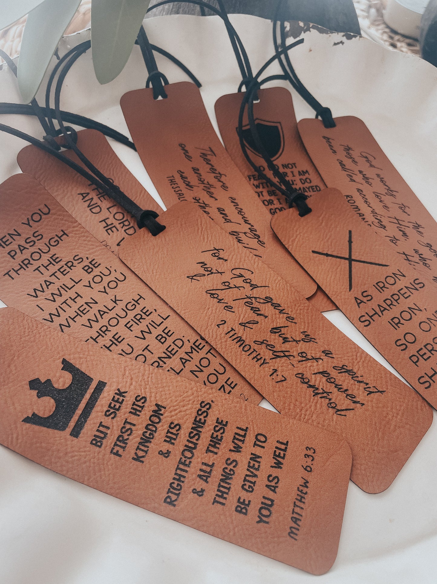 Scripture Bookmark | Leather