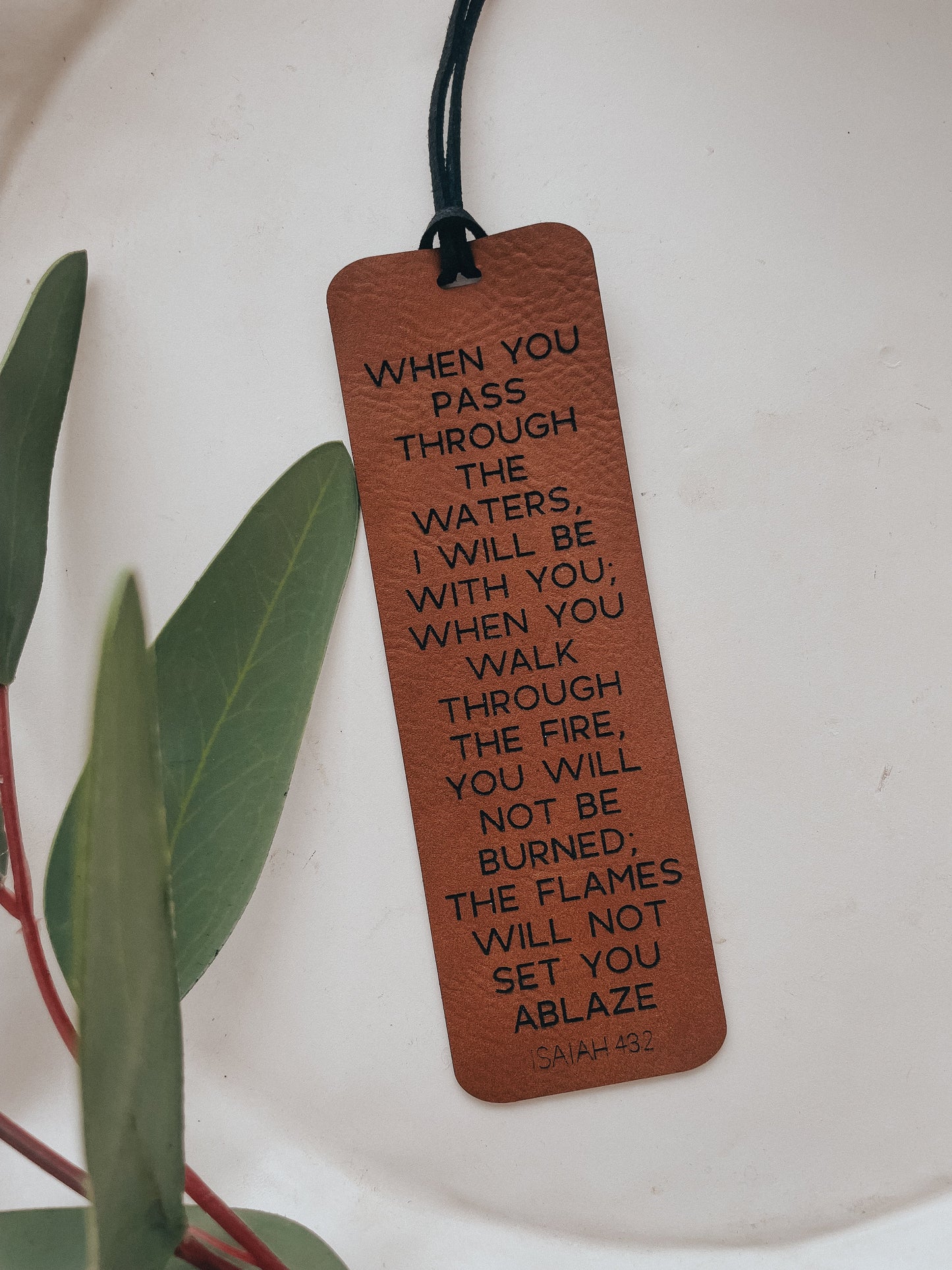 Scripture Bookmark | Leather