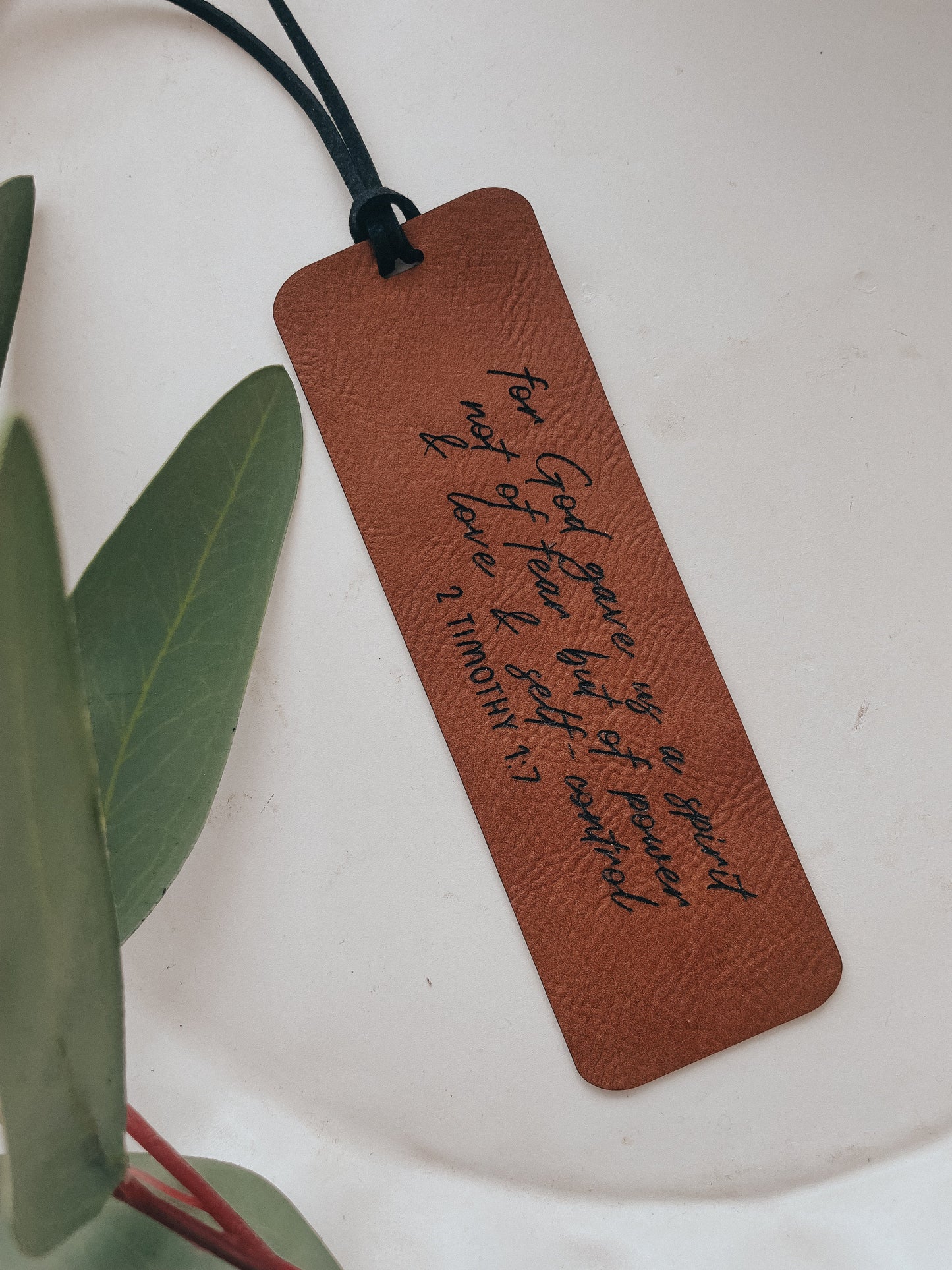 Scripture Bookmark | Leather