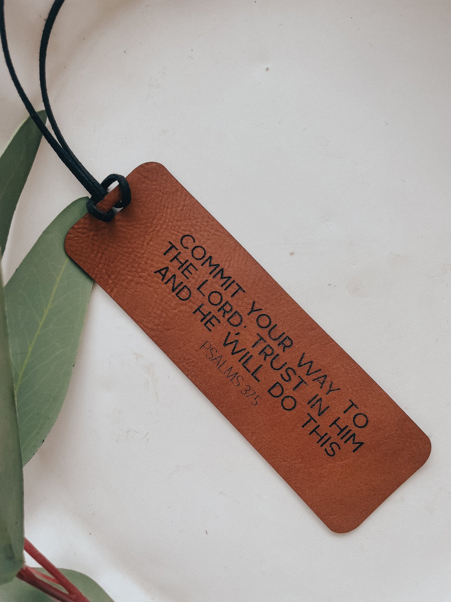Scripture Bookmark | Leather