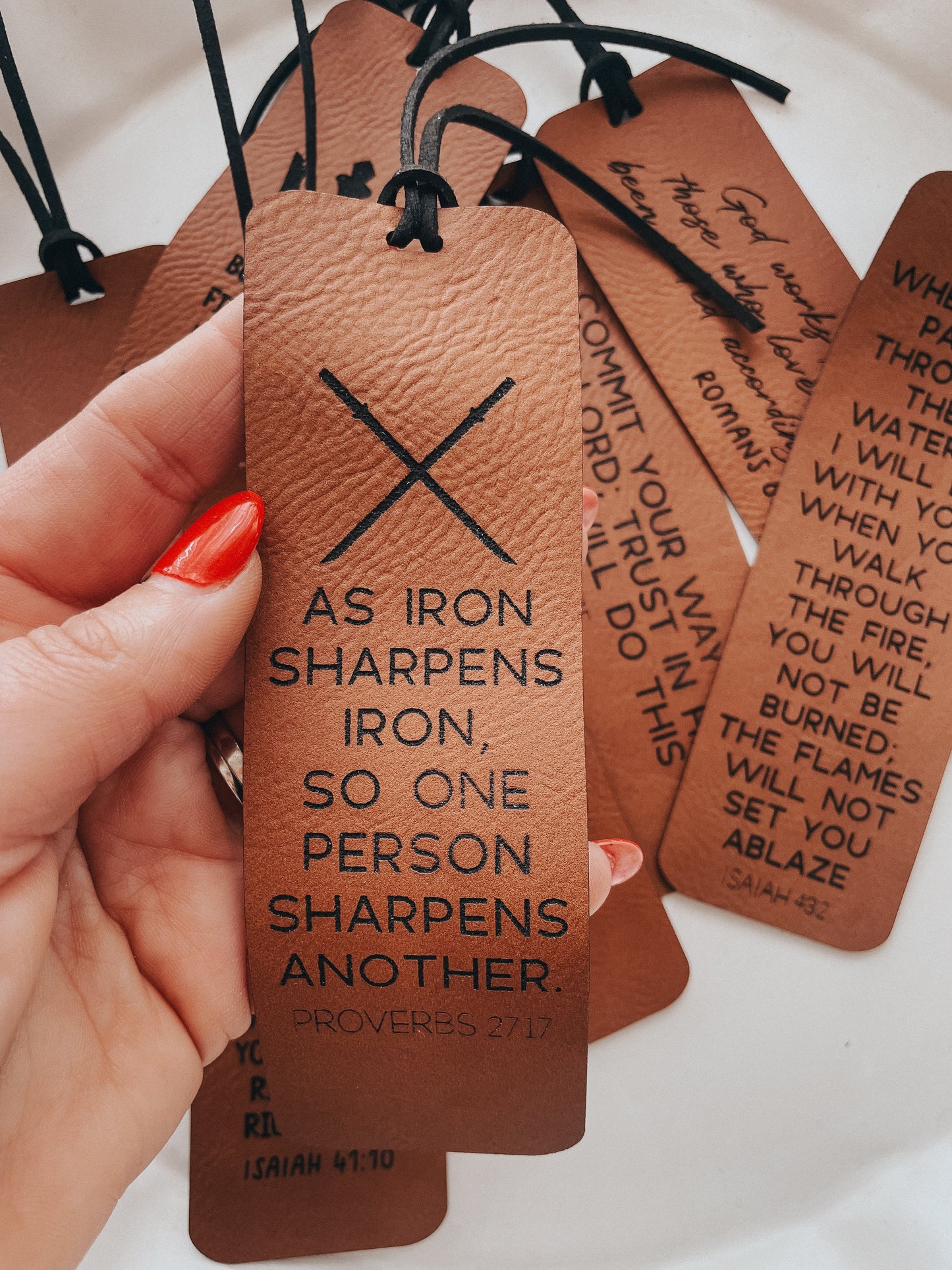 Scripture Bookmark | Leather