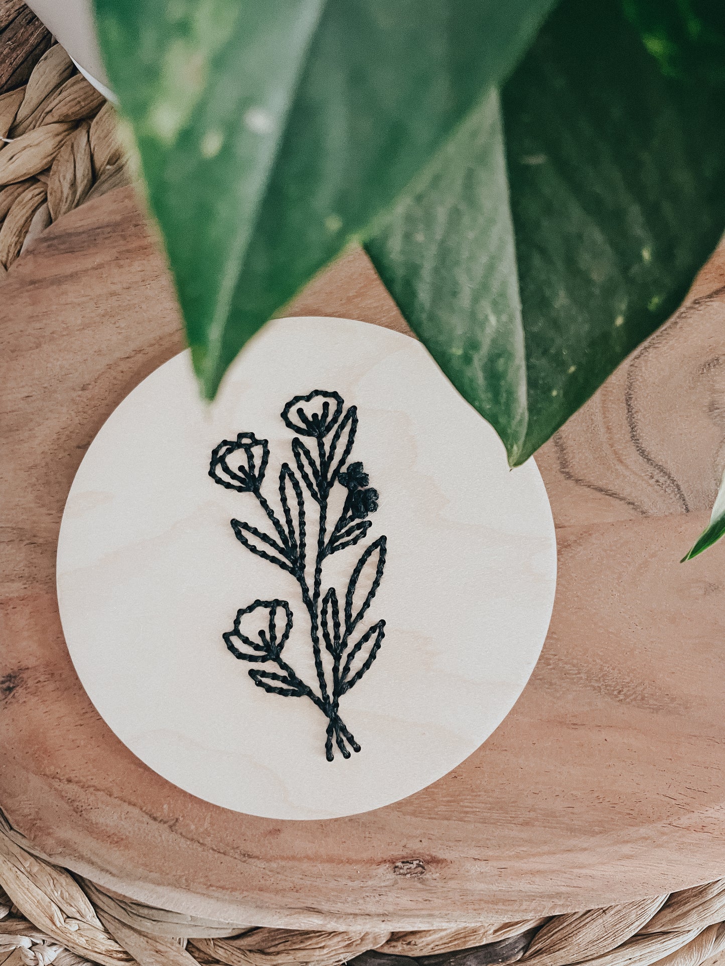 Black Floral #3 | Embroidery Kit