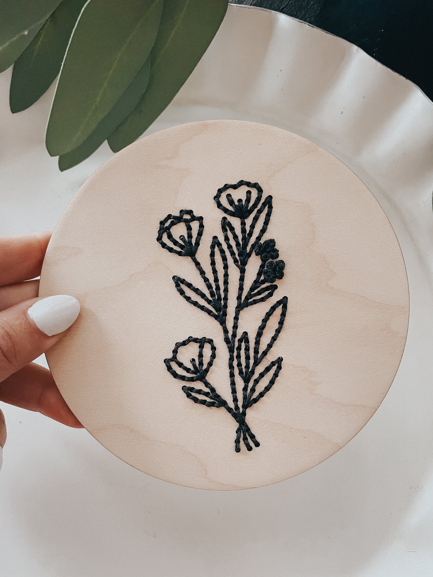 Black Floral #3 | Embroidery Kit