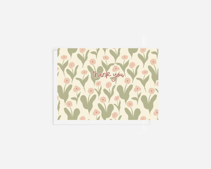 thank you floral | single card