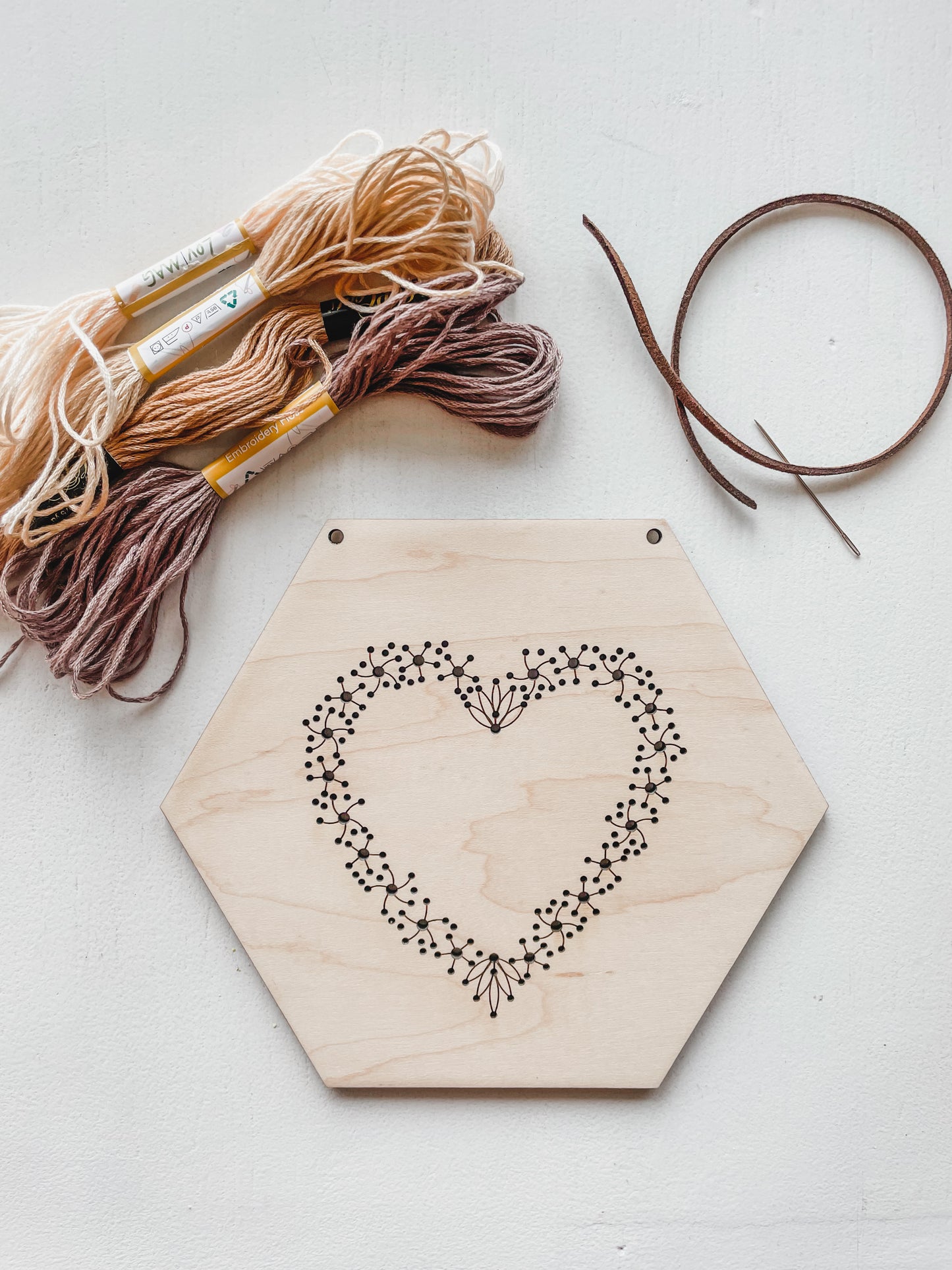 Floral Heart Embroidery Kit