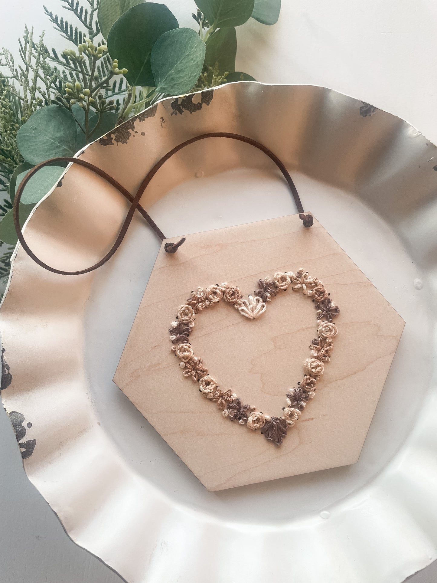 Floral Heart Embroidery Kit