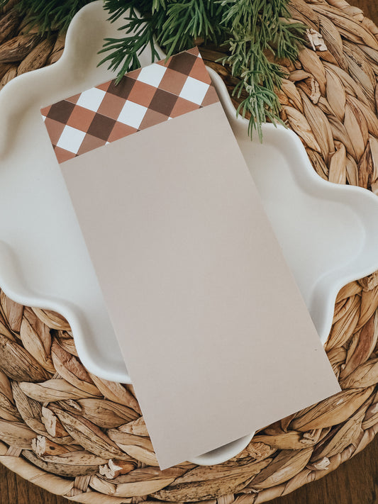 Notepad | Brown Plaid