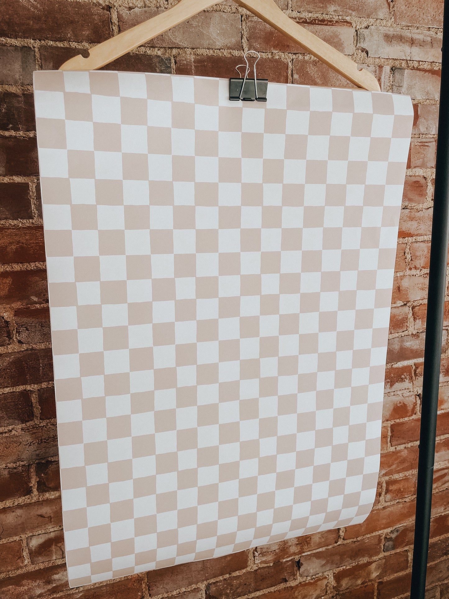 Neutral Checkered Sheet | Wrapping Paper