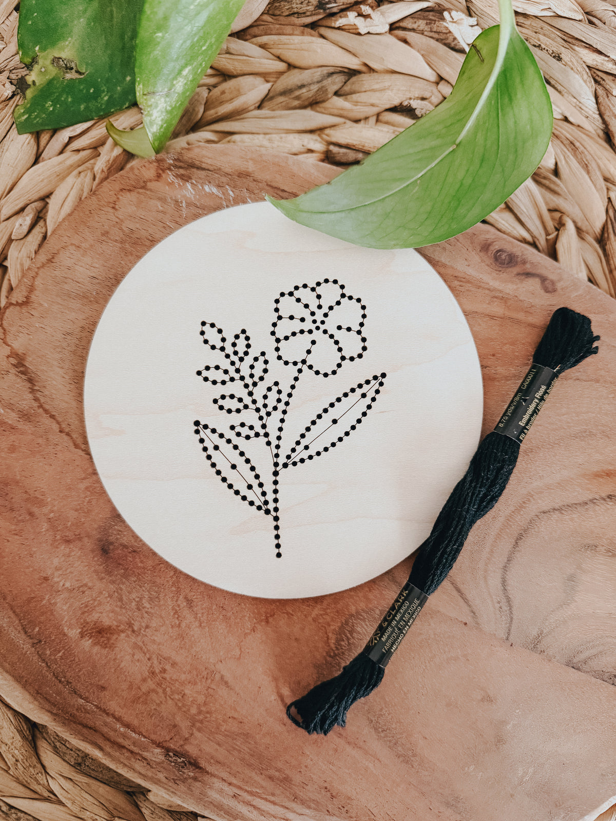 Black Floral #2 | Embroidery Kit