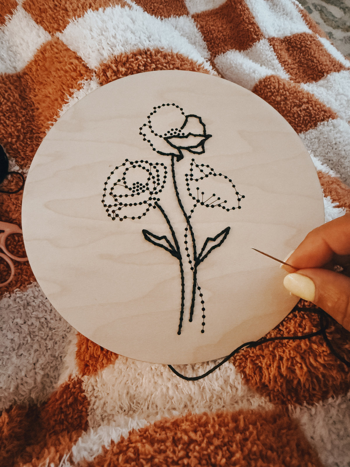 Black Floral #1 | Embroidery Kit