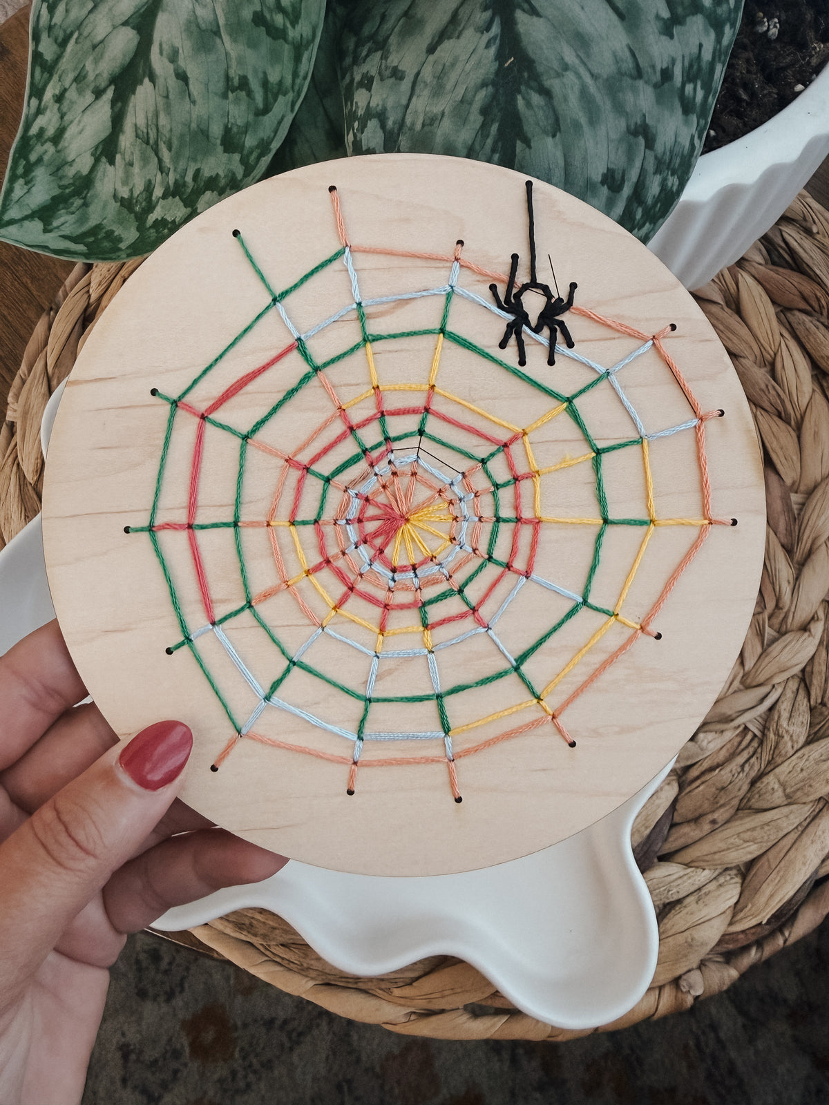 Color Block Spiderweb | Embroidery Kit