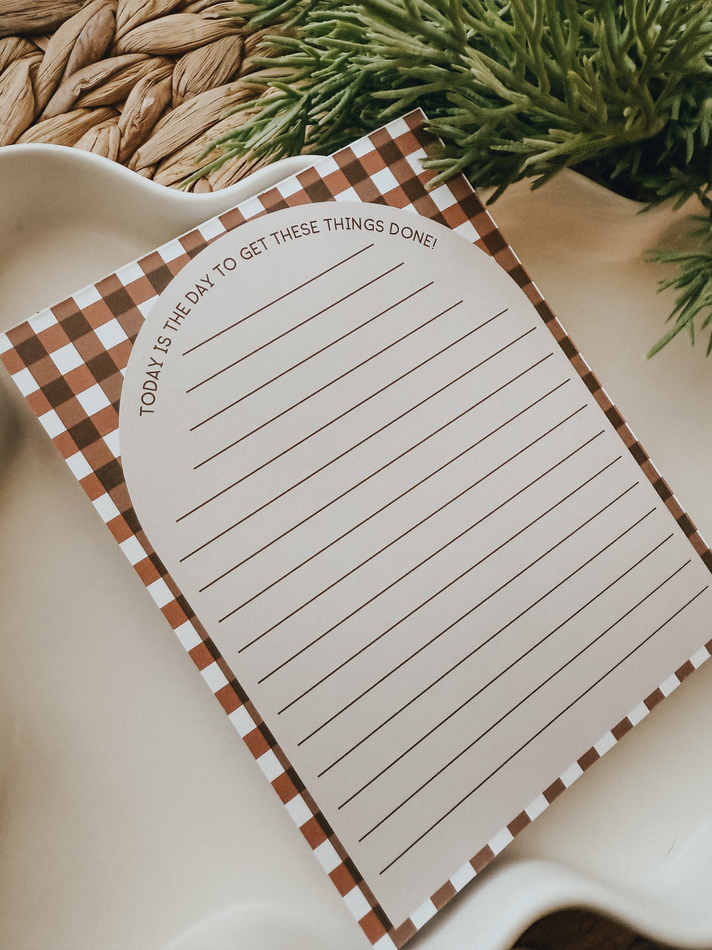 Notepad | Brown Check