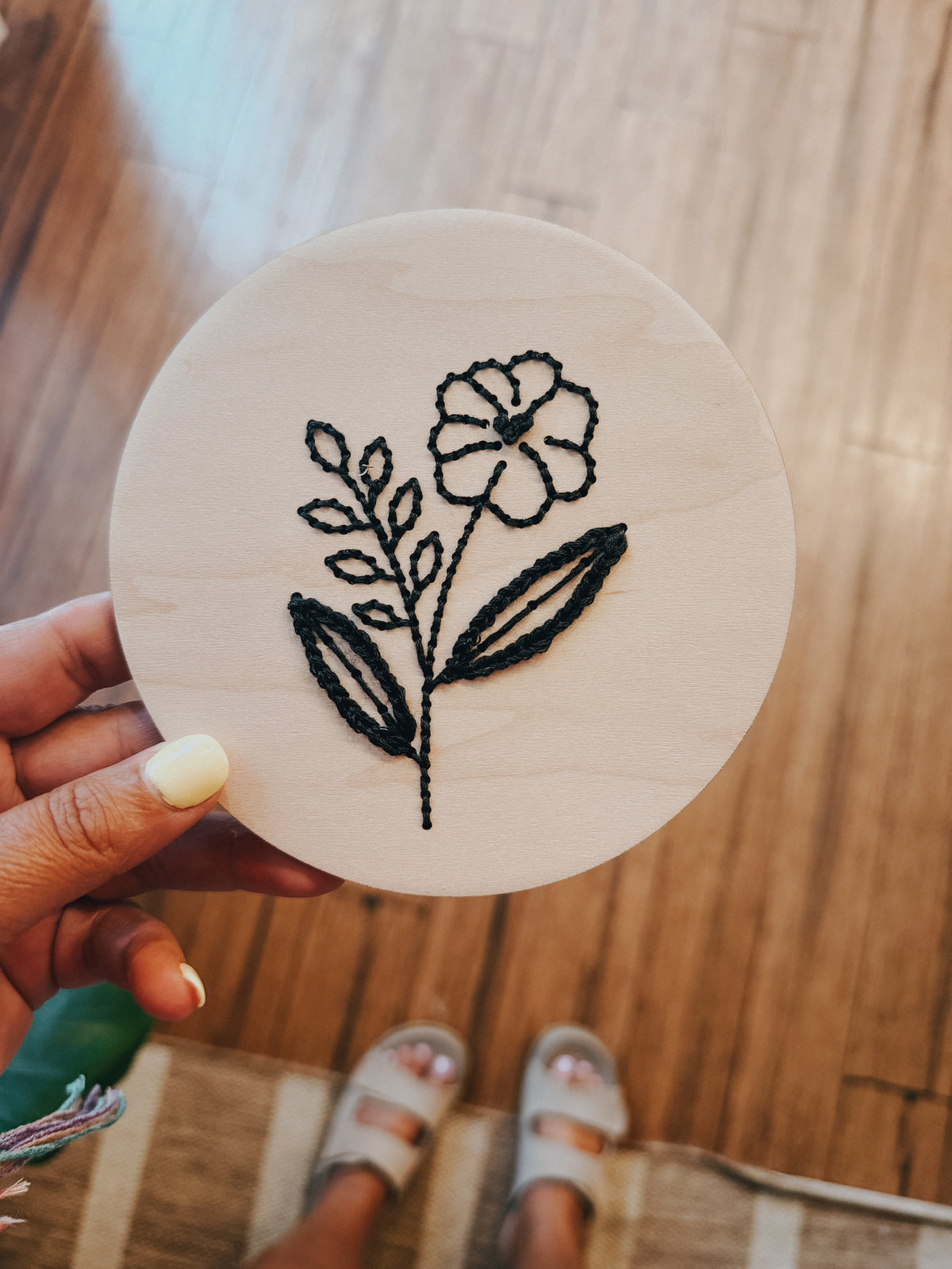 Black Floral #2 | Embroidery Kit