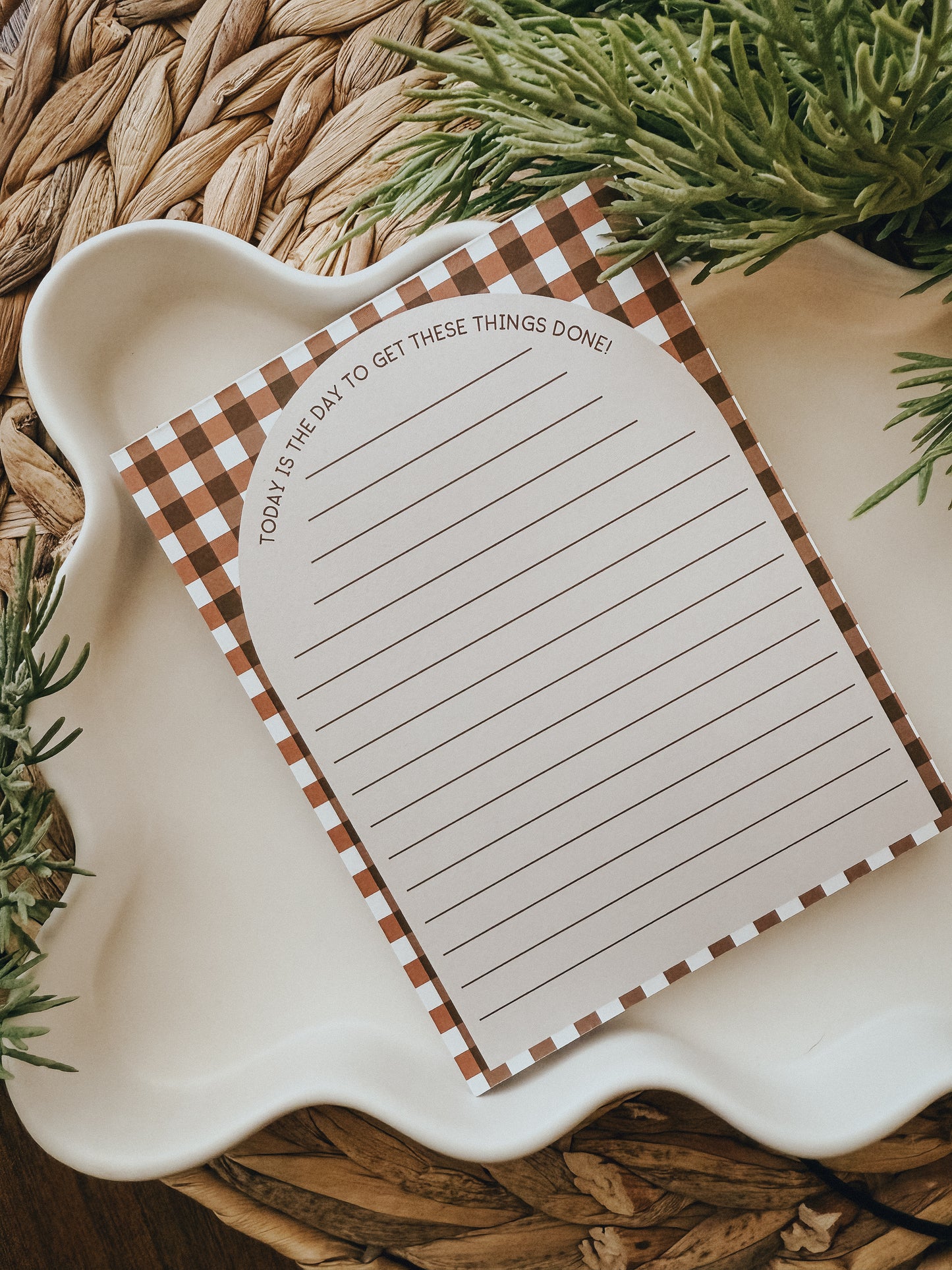 Notepad | Brown Check