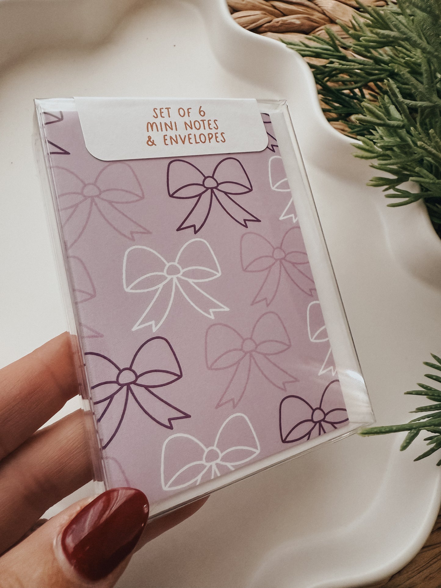Lavender Bows | Mini Note