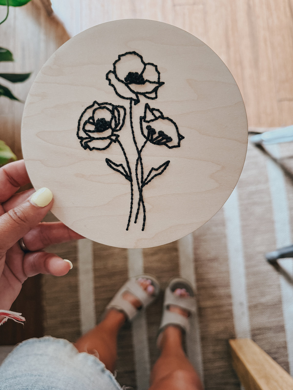 Black Floral #1 | Embroidery Kit