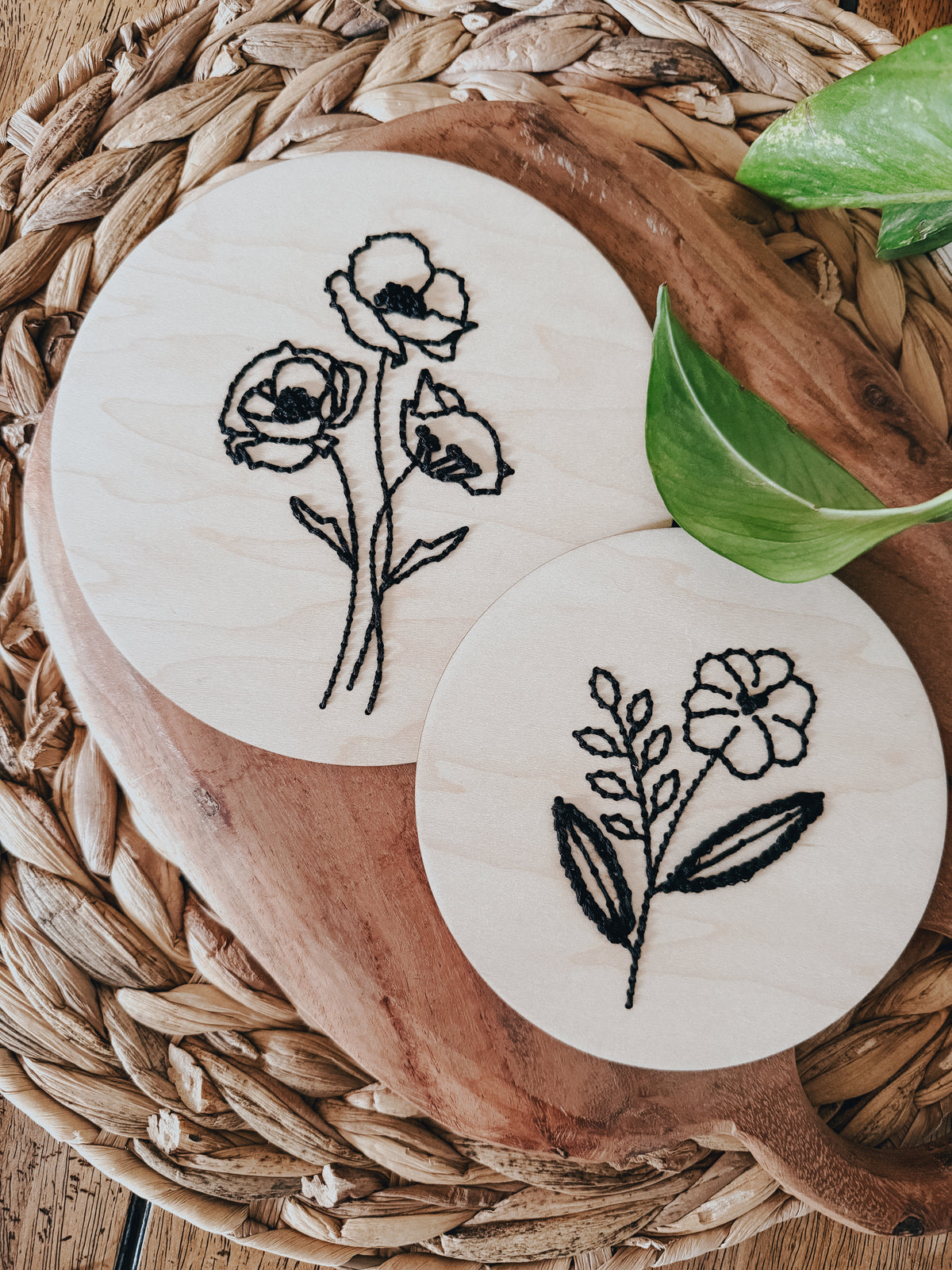 Black Floral #2 | Embroidery Kit
