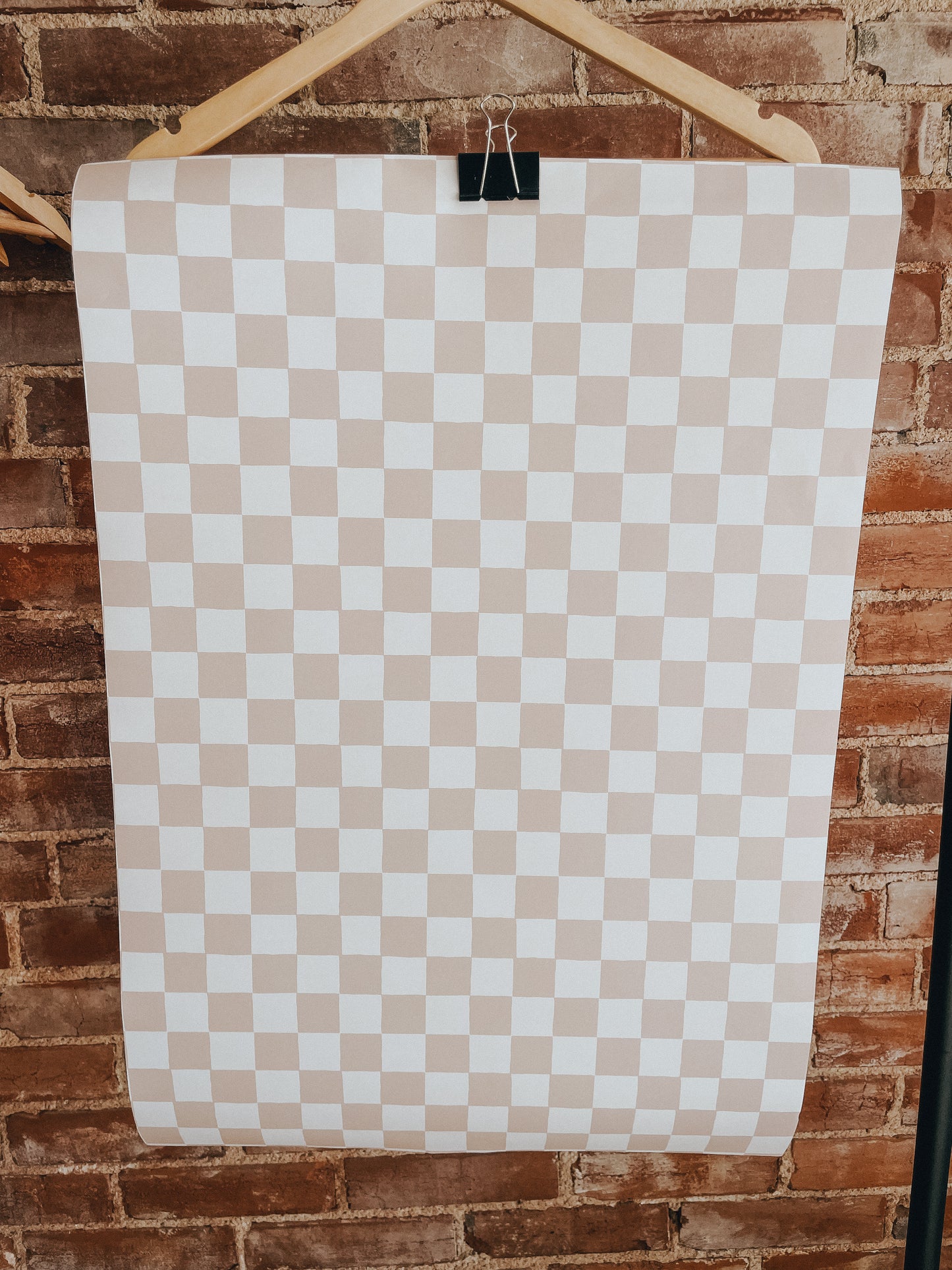 Neutral Checkered Sheet | Wrapping Paper