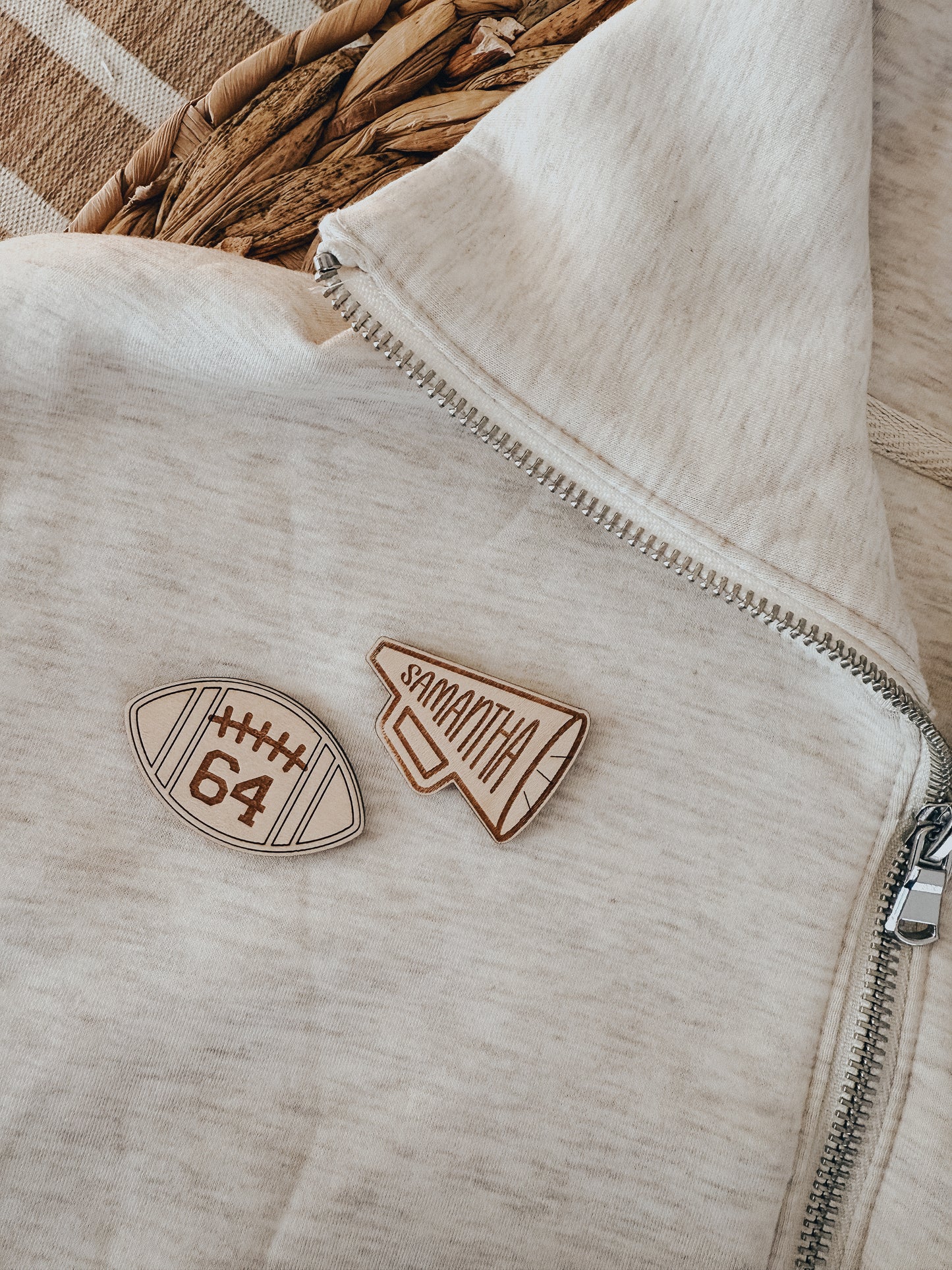 Football Button | Wood Pin