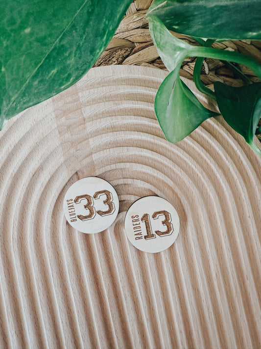 Jersey Button | Wood Pin