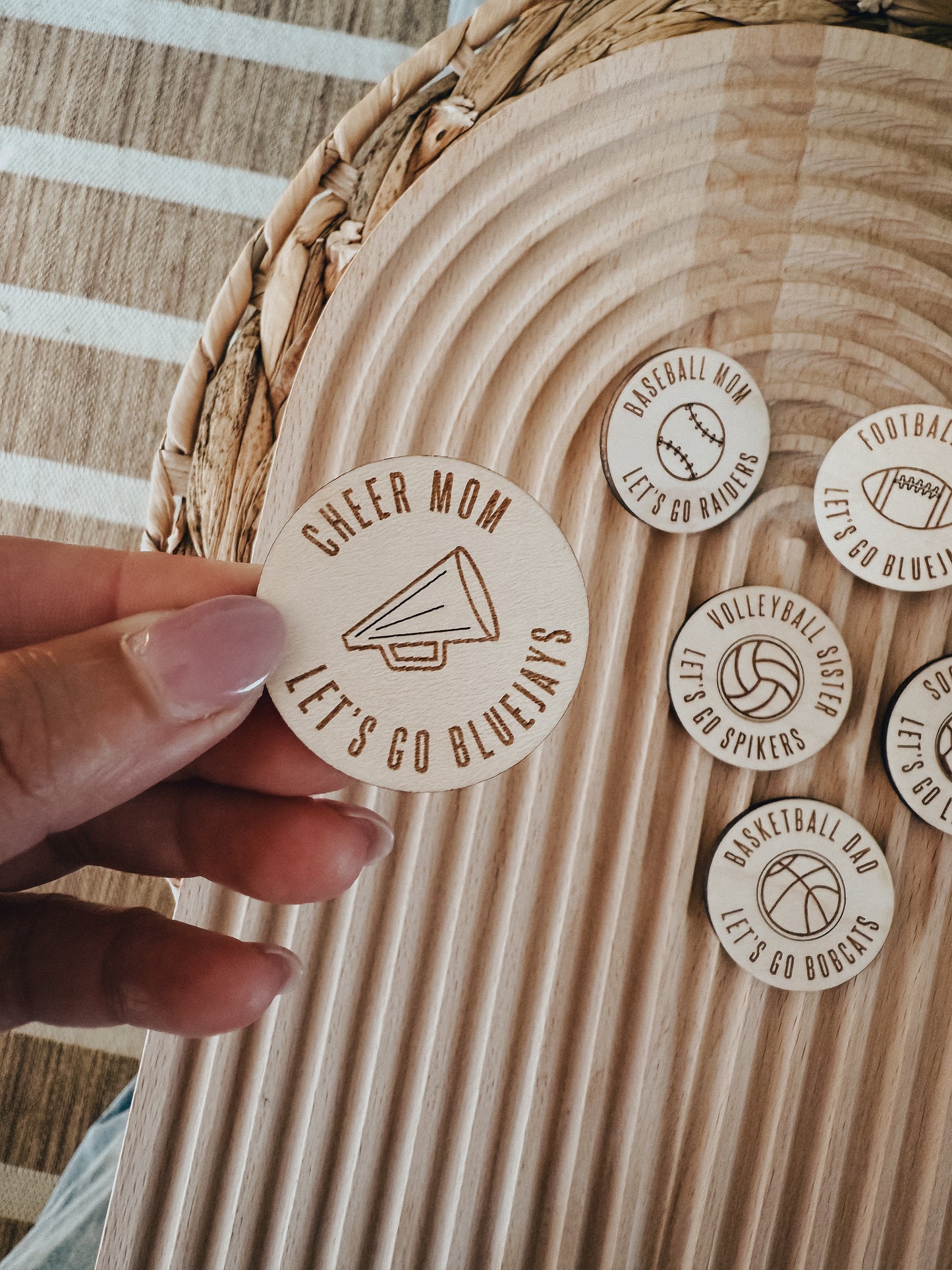 Sports Button | Wood Pin
