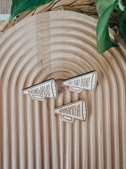 Cheer Button | Wood Pin