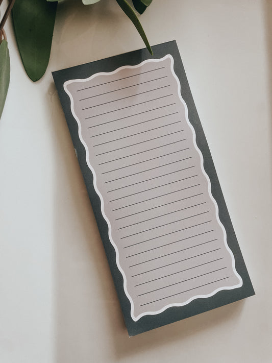 Notepad | Teal Wavy
