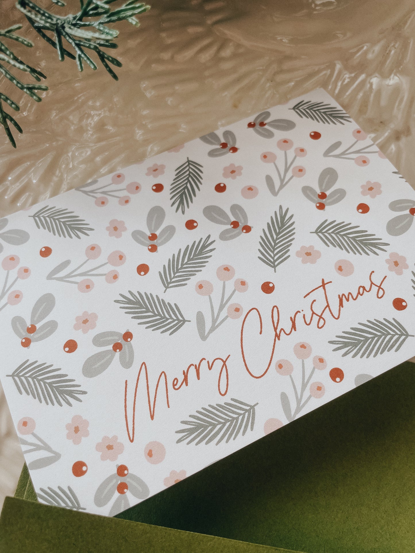 Merry Christmas Floral | Greeting Set