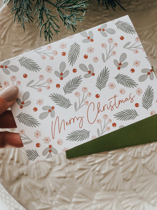 Merry Christmas Floral | Greeting Set
