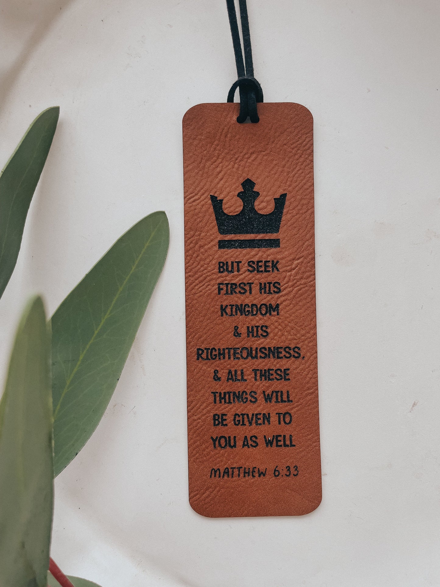 Scripture Bookmark | Leather