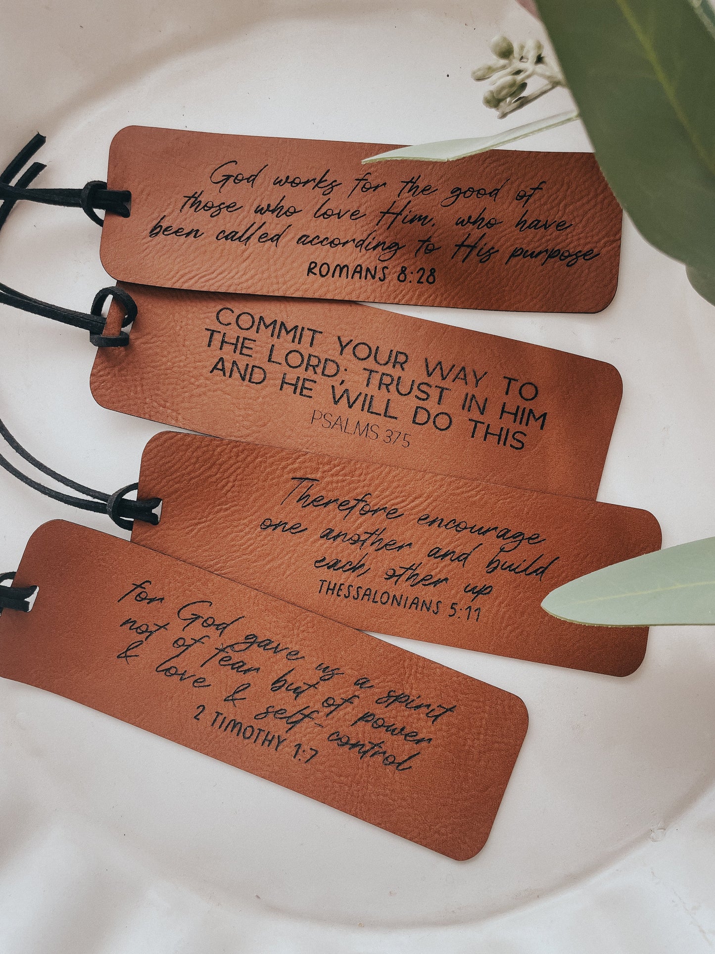 Scripture Bookmark | Leather