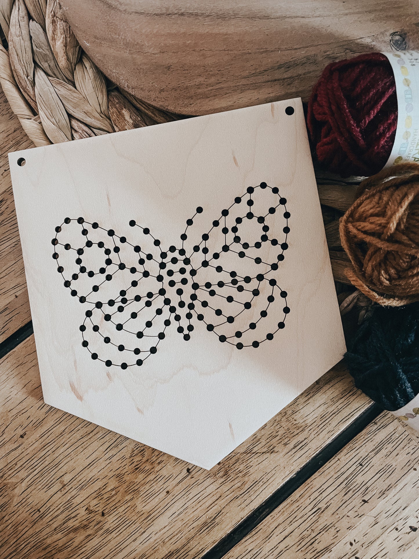 Butterfly Pennant Yarn Kit | DIY