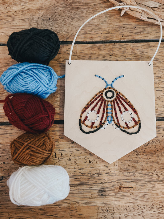 Moth Pennant Yarn Kit | DIY