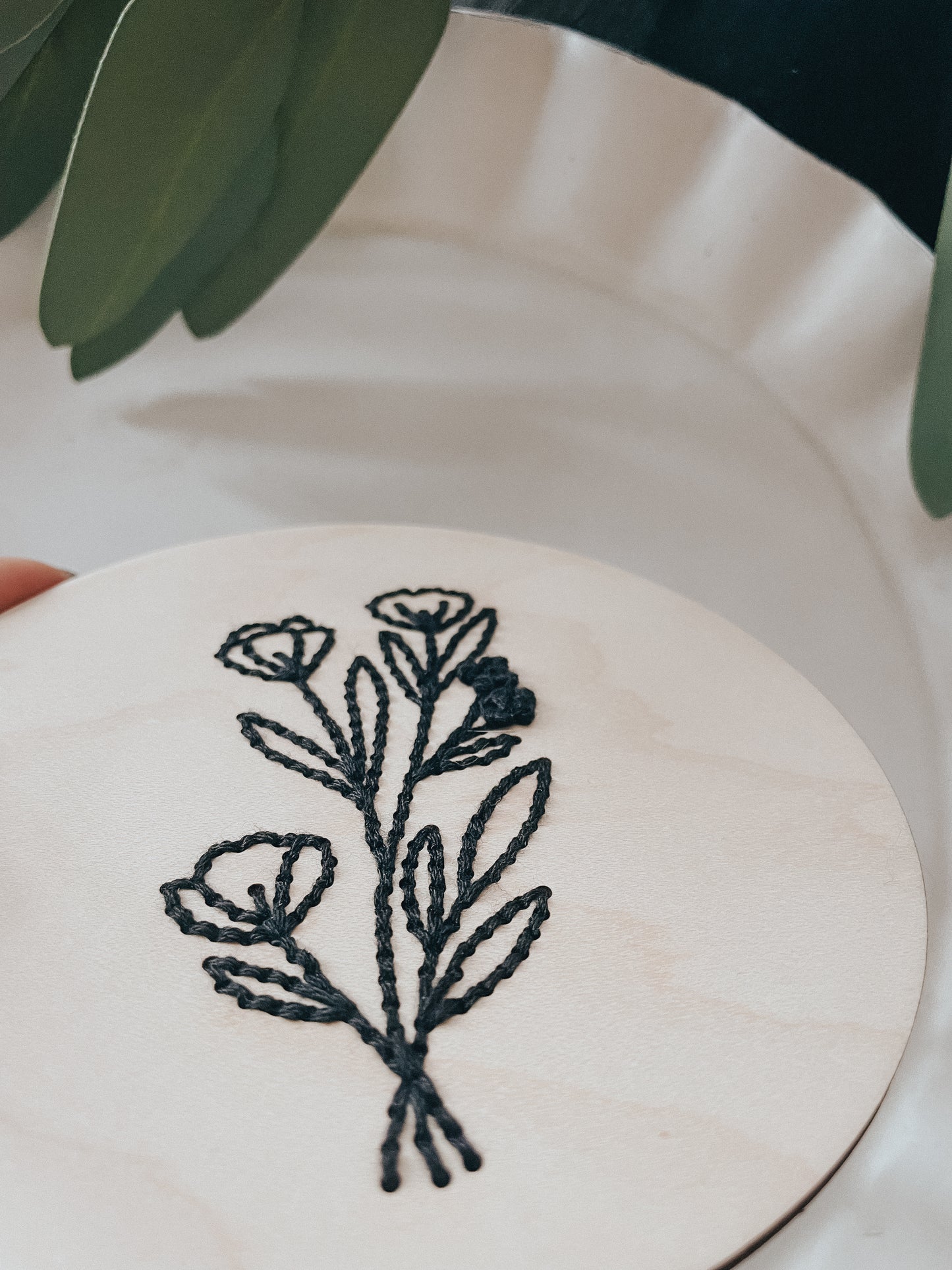 Black Floral #3 | Embroidery Kit
