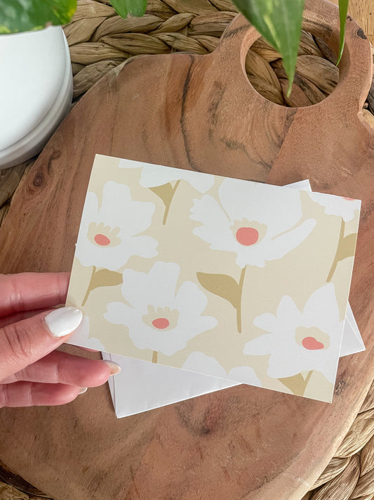 Floral White | Notecard Set