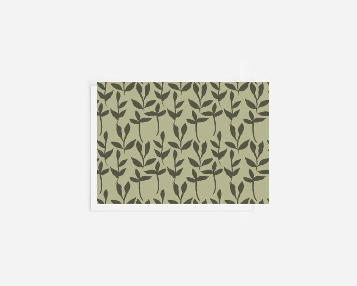 green floral | single card