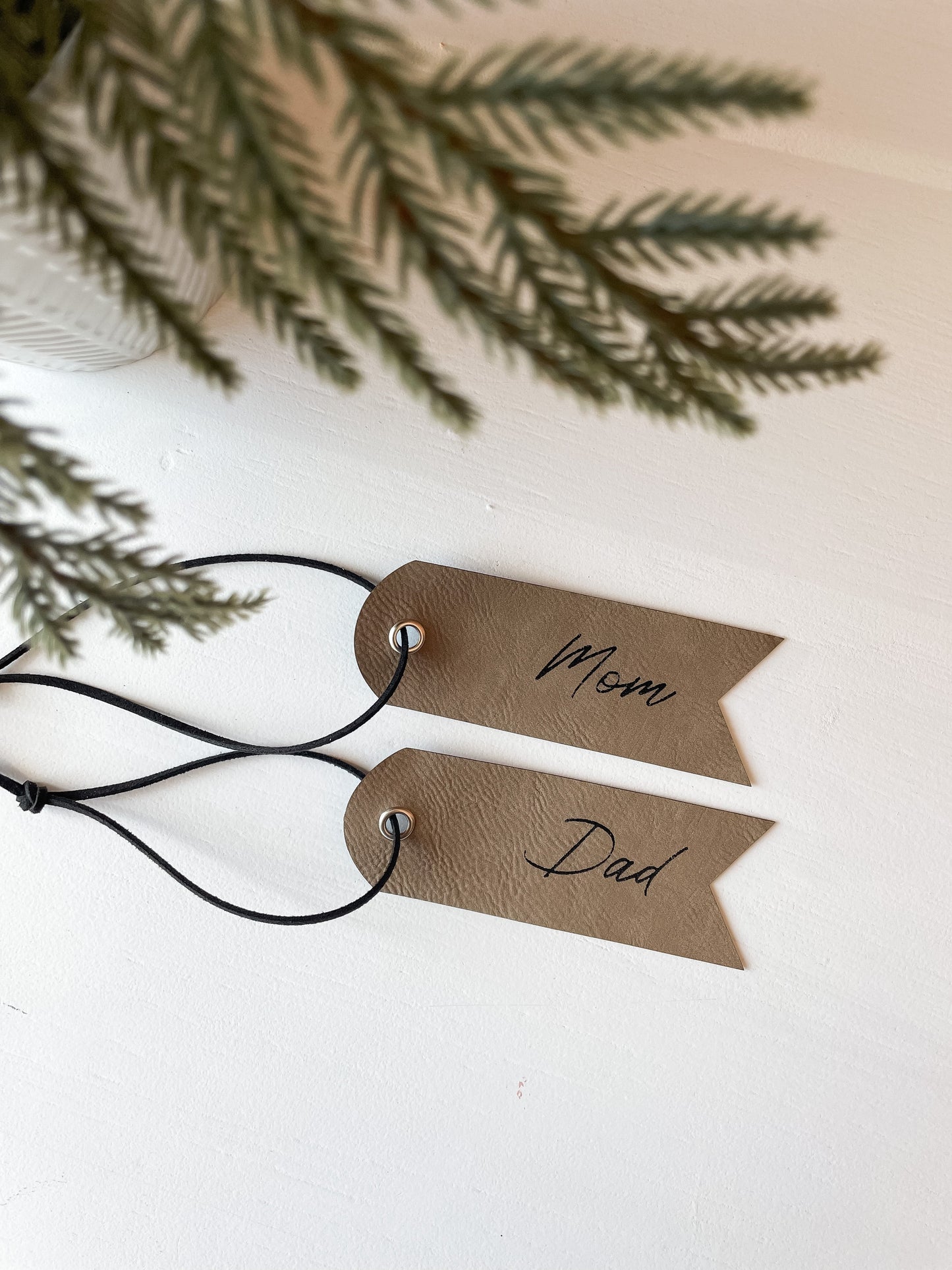 Leather Tag | Stone