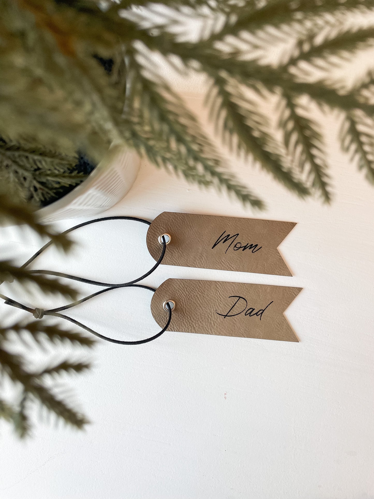 Leather Tag | Stone